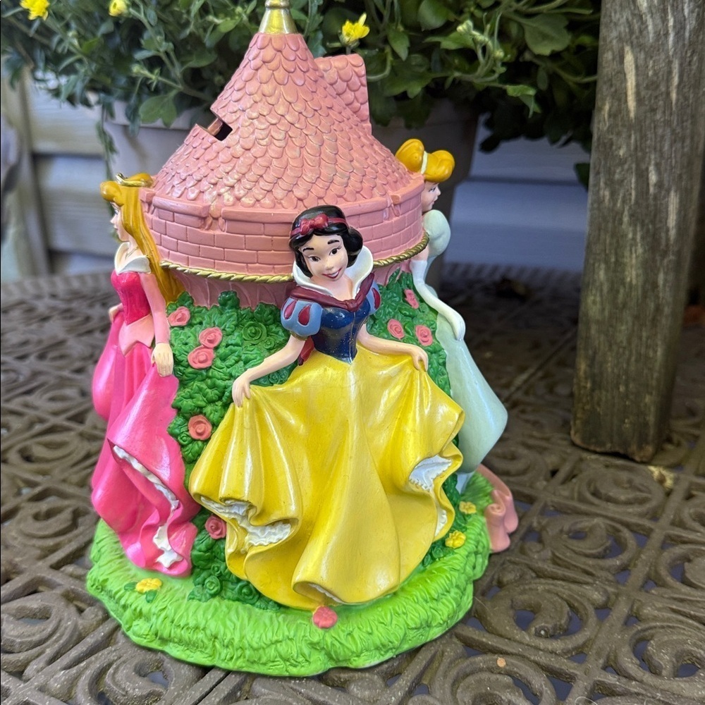 Vintage Bank Disney Princess Pink and Yellow Coin Bank. Excellent condition.